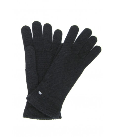 Sermoneta Gloves Guanto in 100% cashmere 2bt Navy Pezzi Unici