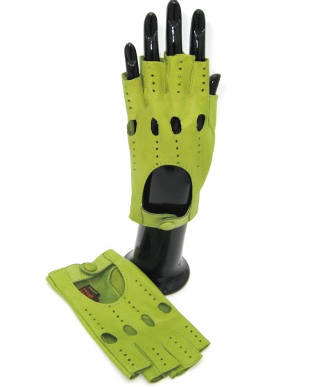 Sermoneta Gloves Guanto Guida sfoderto 1/2 dita Pistacchio Shopping Online