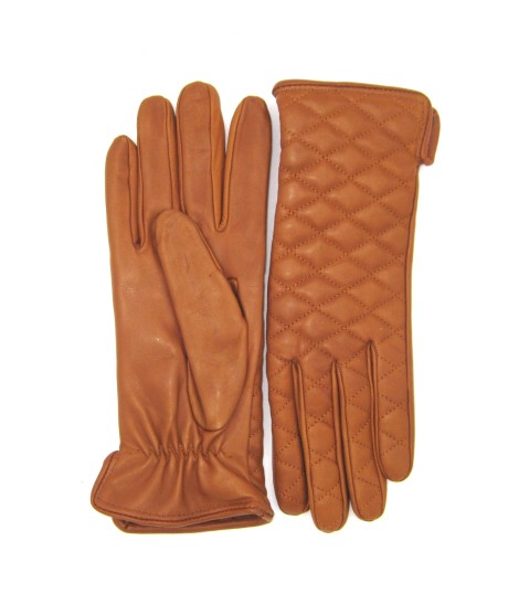 Sermoneta Gloves Guanto in Nappa trapuntato 2bt fodera cashmere Tan Convenienza