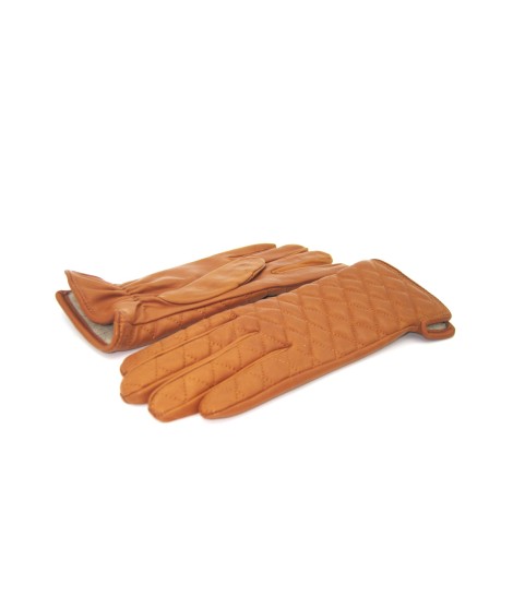 Sermoneta Gloves Guanto in Nappa trapuntato 2bt fodera cashmere Tan Convenienza