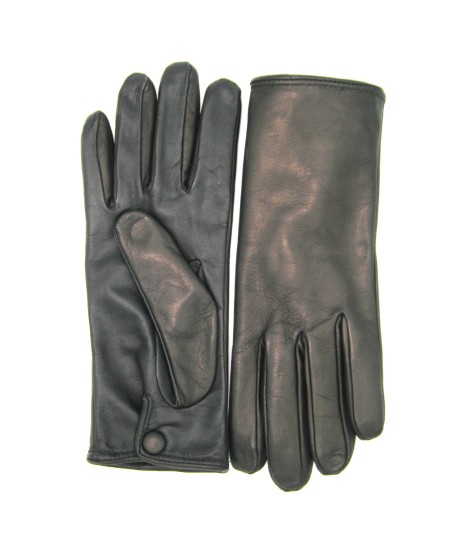 Sermoneta Gloves Guanti in Nappa fod. cashmere con bottone Touch Screen Nero Spedizione Gratuita