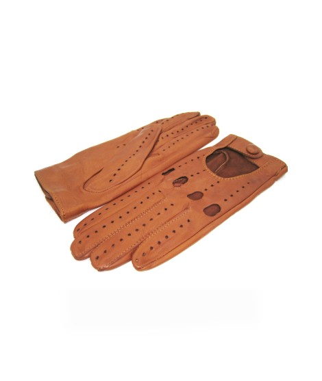 Sermoneta Gloves Guanto Guida in Nappa sfoderato dita intere Tan Novità