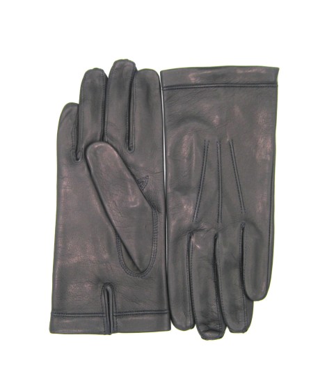 Sermoneta Gloves Guanto in Nappa foderato seta Navy Italy