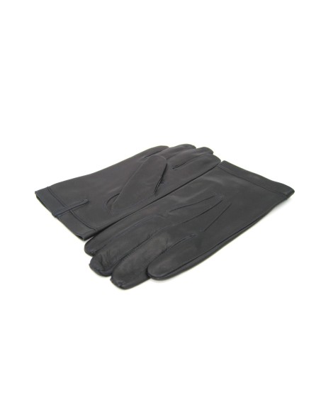 Sermoneta Gloves Guanto in Nappa foderato seta Navy Italy
