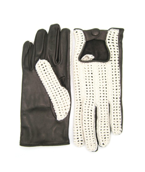 Sermoneta Gloves Guanto Guida in Nappa e Corda dita intere T.Moro Flash Sale