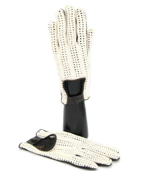 Sermoneta Gloves Guanto Guida in Nappa e Corda dita intere T.Moro Flash Sale