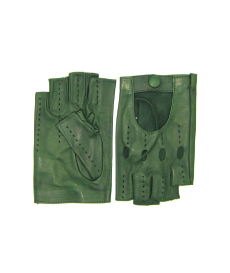 Sermoneta Gloves Guanto Guida in Nappa mezze dita Verde Oliva Shopping online
