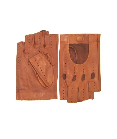 Sermoneta Gloves Guanto Guida in Nappa mezze dita Tan Offerta esclusiva