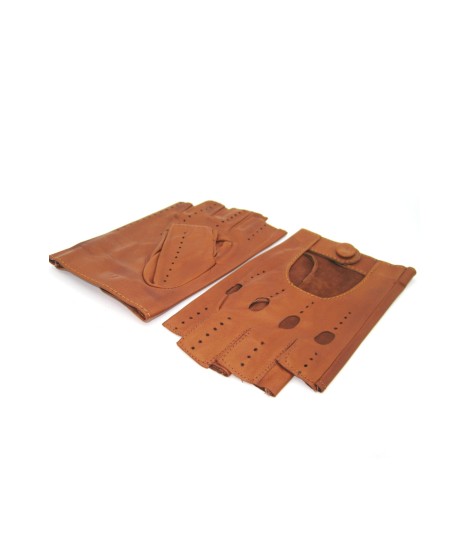 Sermoneta Gloves Guanto Guida in Nappa mezze dita Tan Offerta esclusiva