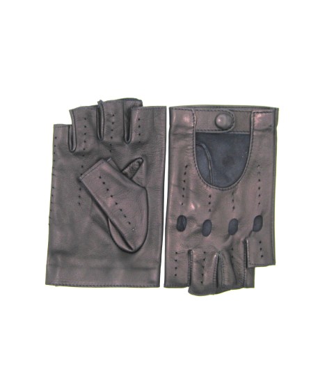 Sermoneta Gloves Guanto Guida in Nappa mezze dita Navy Black Friday