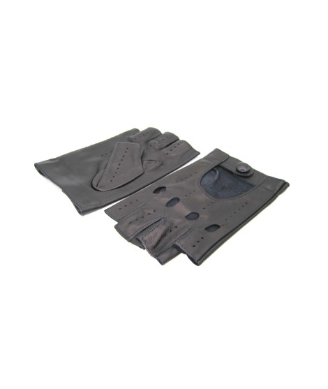 Sermoneta Gloves Guanto Guida in Nappa mezze dita Navy Black Friday