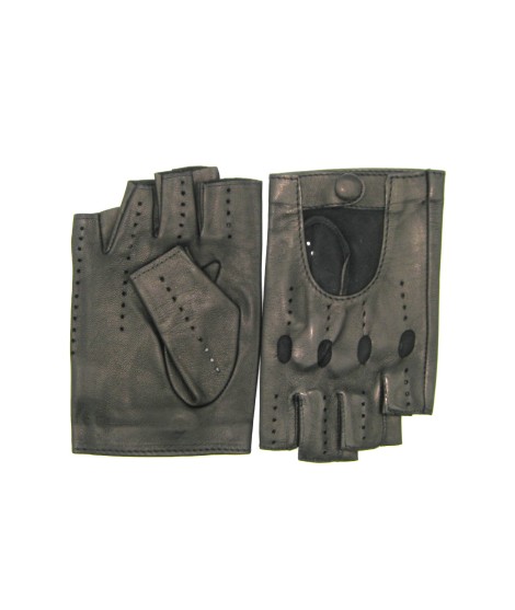 Sermoneta Gloves Guanto Guida in Nappa mezze dita Nero Cyber Monday