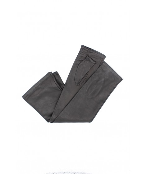 Sermoneta Gloves Guanto Manicotto in Nappa 10bt foderato seta Nero Prezzo Ridotto