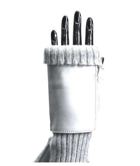Sermoneta Gloves Guanto manicotto in Nappa e Cashmere 8bt Nero Convenienza