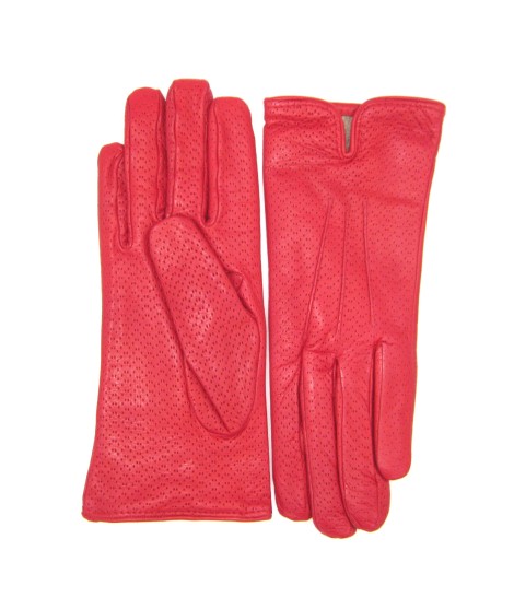 Sermoneta Gloves Guanti in Nappa foderato cashmere Rosso In Vendita