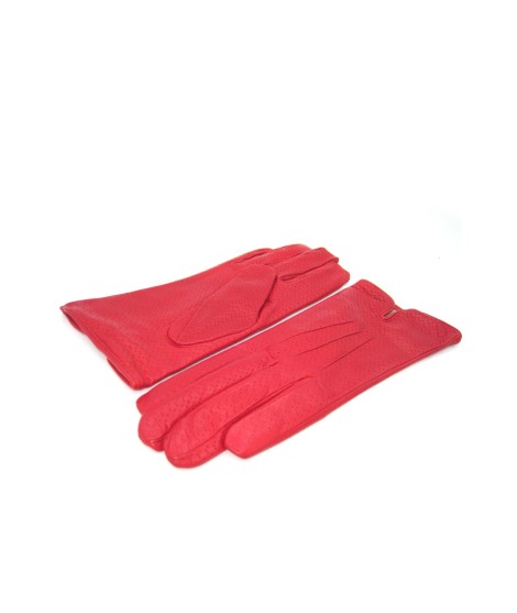 Sermoneta Gloves Guanti in Nappa foderato cashmere Rosso In Vendita