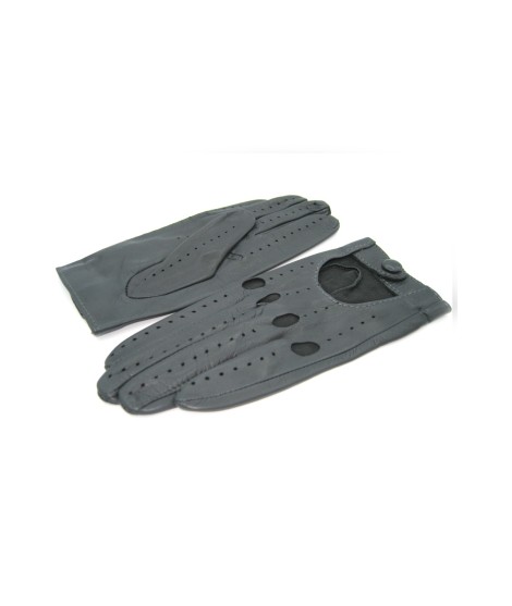 Sermoneta Gloves Guanto Guida in Nappa sfoderato dita intere Grigio scuro In Saldo