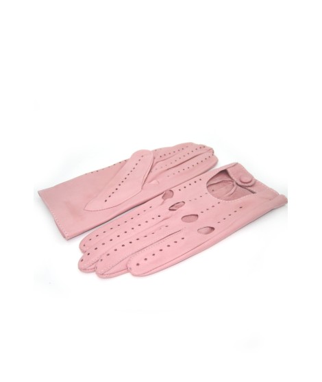 Sermoneta Gloves Guanto Guida in Nappa sfoderato dita intere Nude Moda