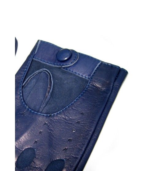 Sermoneta Gloves Guanto Guida in Nappa sfoderato dita intere Navy Sconto di tempo limitato