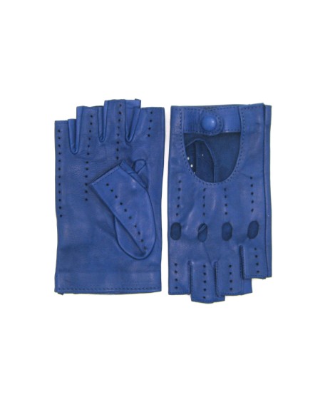 Sermoneta Gloves Guanto Guida in Nappa sfoderato 1/2 dita Blu/Royal Prezzo di fabbrica