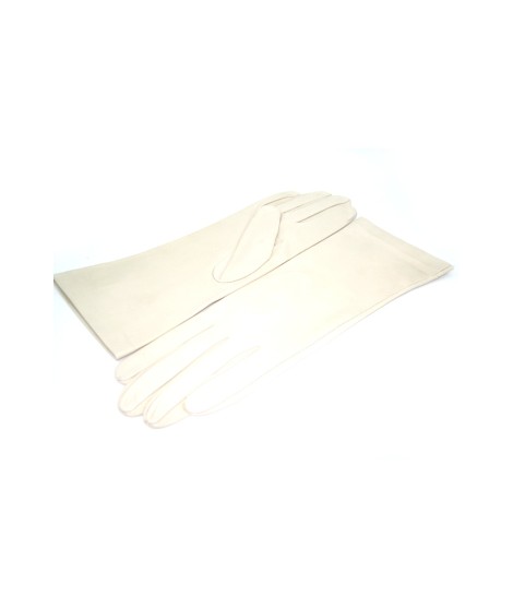 Sermoneta Gloves Guanto Nappa 4bt foderato seta Panna Grande vendita
