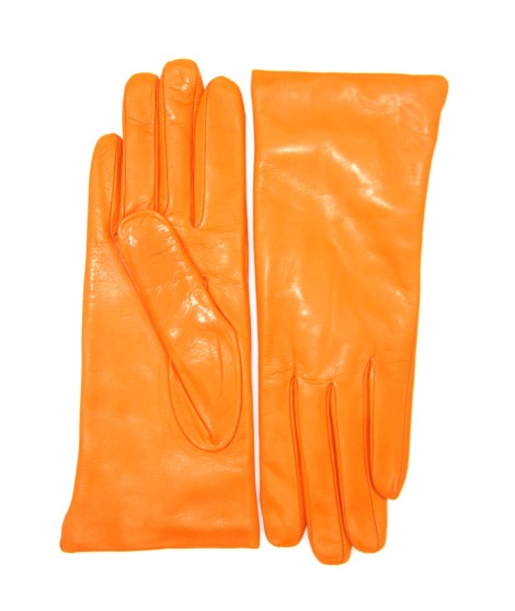 Sermoneta Gloves Guanto in Nappa foderato cashmere Arancio Cyber Monday