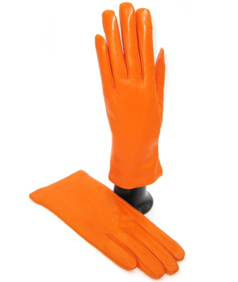 Sermoneta Gloves Guanto in Nappa foderato cashmere Arancio Cyber Monday