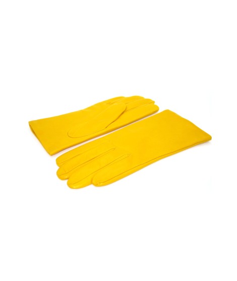 Sermoneta Gloves Guanto Nappa foderato cashmere Giallo Ocra Offerta natalizia