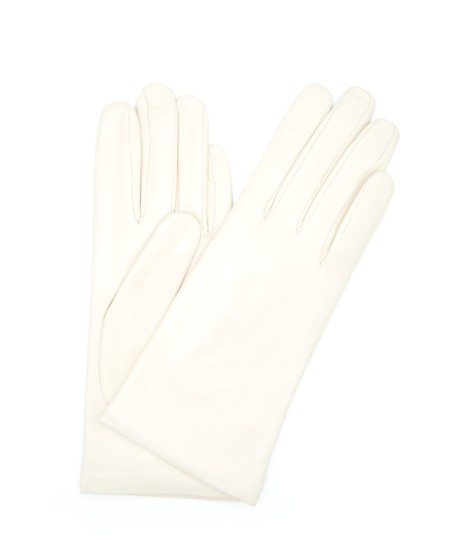 Sermoneta Gloves Guanto Nappa foderato cashmere Panna Online Outlet