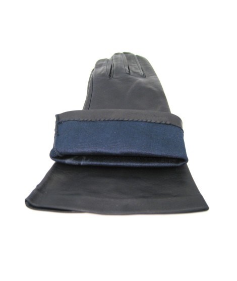 Sermoneta Gloves Guanto Nappa 4bt foderato seta Navy Nuovi prodotti