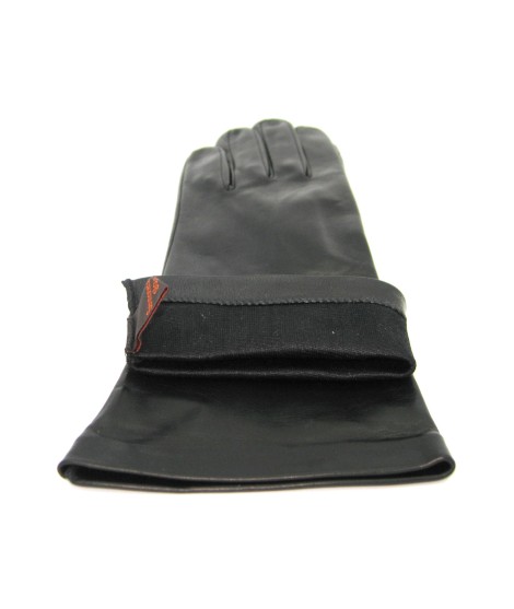 Sermoneta Gloves Guanto Nappa 4bt foderato seta Nero Bestseller