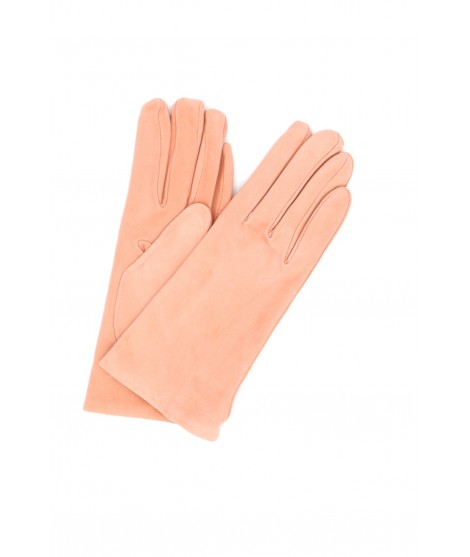 Sermoneta Gloves Guanto Nappa scamosciato foderato cashmere Rosa Liquidazione