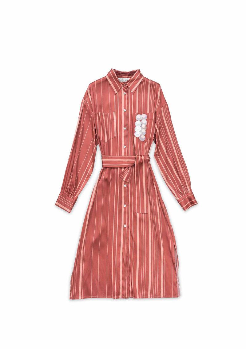 Shirtaporter CHEMISIER MIDI STAMPATO CON TASCA GIOIELLO Hotsell