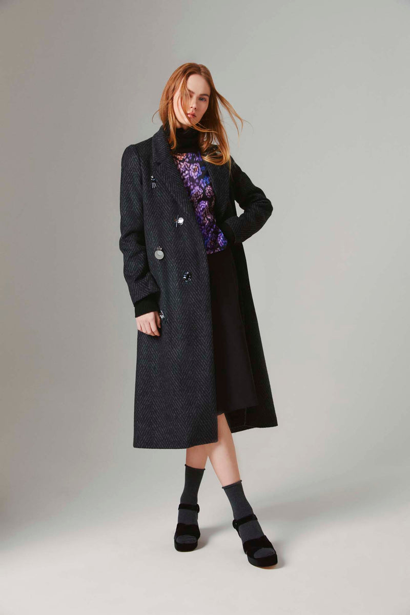 Shirtaporter CAPPOTTO MONOPT CON RICAMI Qualità Garantita