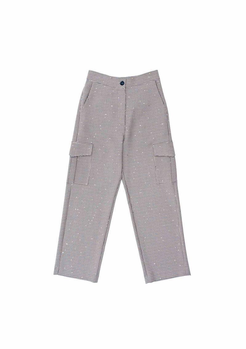 Shirtaporter Pant Cargo in Pied-de-Poule Promozione