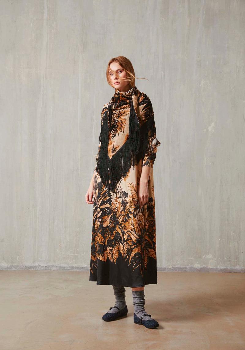 Shirtaporter SCIALLE IN VELLUTO CON FRANGE Novità