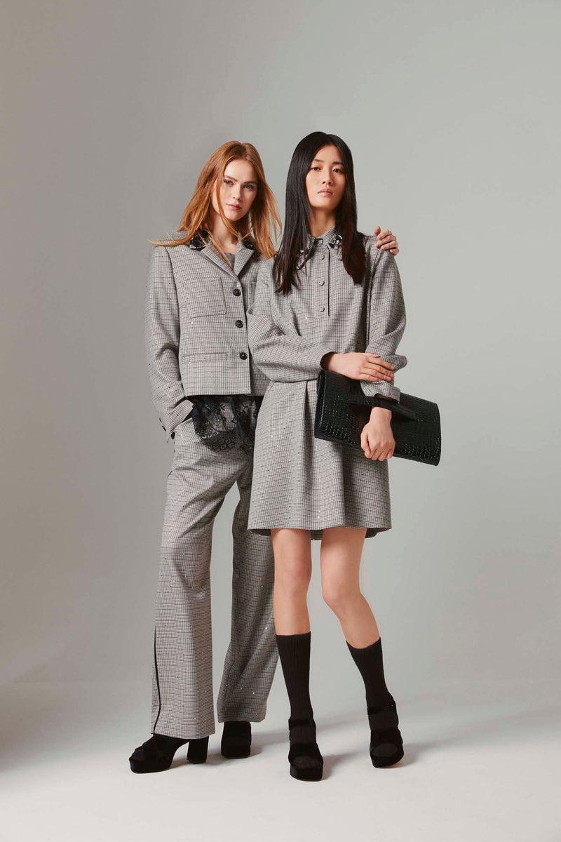Shirtaporter Giacca Boxy con Spille Vendita Economica