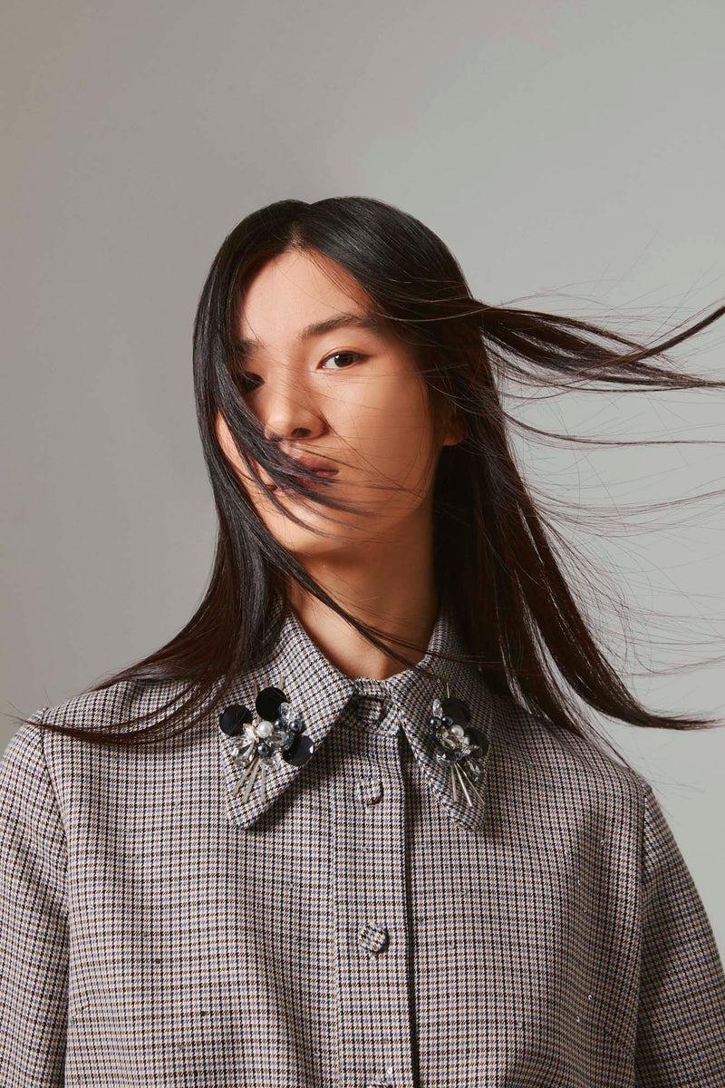 Shirtaporter Abito a Trapezio con Ricamo Saldi Di Fabbrica
