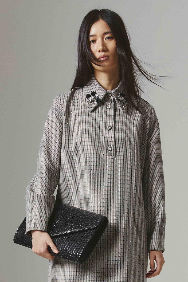 Shirtaporter Abito a Trapezio con Ricamo Saldi Di Fabbrica