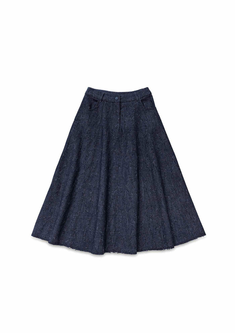 Shirtaporter Gonna in Denim Jacquard In Linea