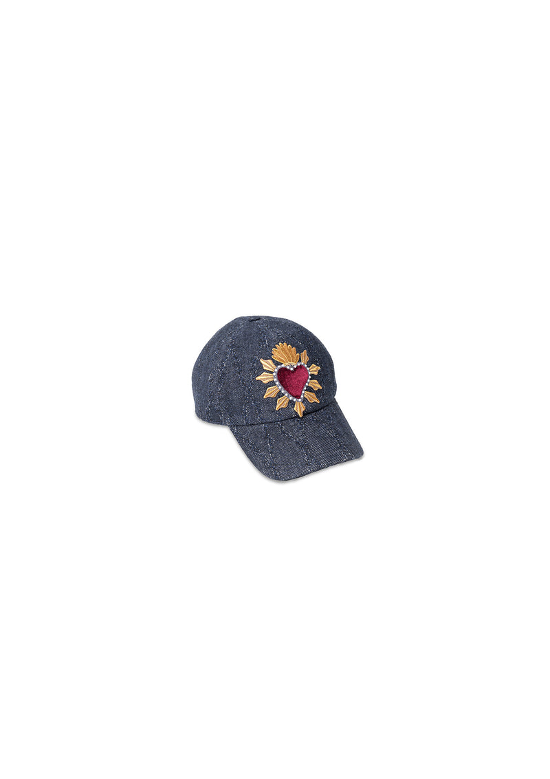 Shirtaporter CAP IN DENIM CON PATCH Nuovo