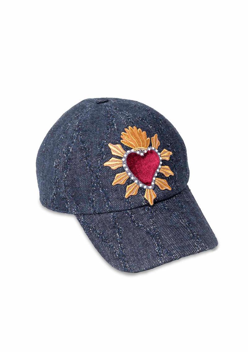 Shirtaporter CAP IN DENIM CON PATCH Nuovo