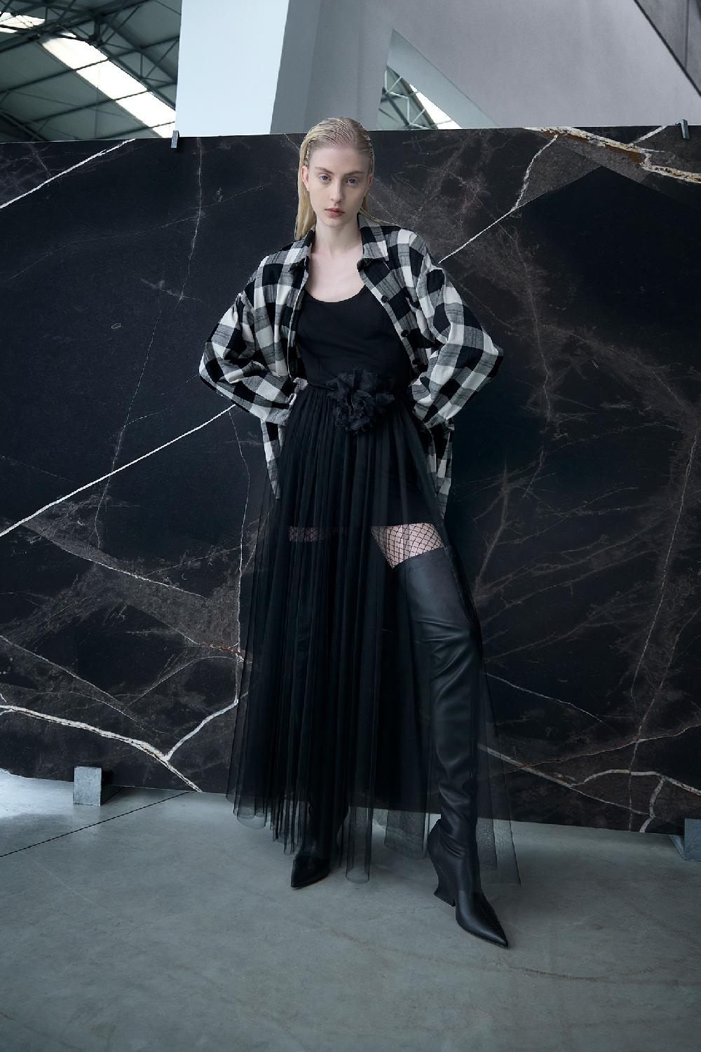 Soallure ABITO PUNTO MILANO A TUBINO E GONNA IN TULLE Pezzi Unici