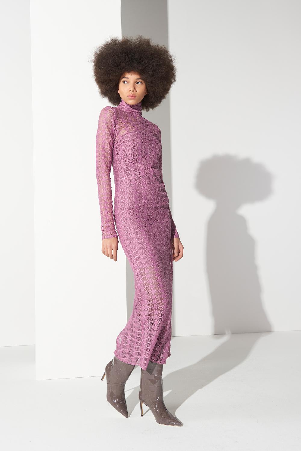 Soallure ABITO MIDI IN PIZZO BI-STRETCH Consegna Veloce