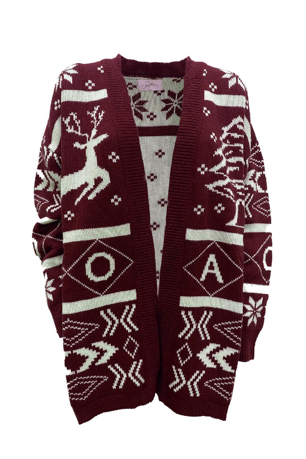 Soallure CARDIGAN CHRISTMAS TREE E RENNA Convenienza