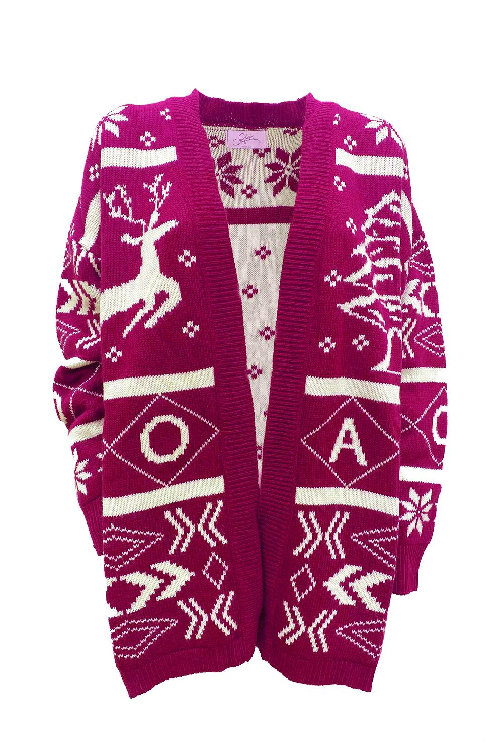 Soallure CARDIGAN CHRISTMAS TREE E RENNA Convenienza