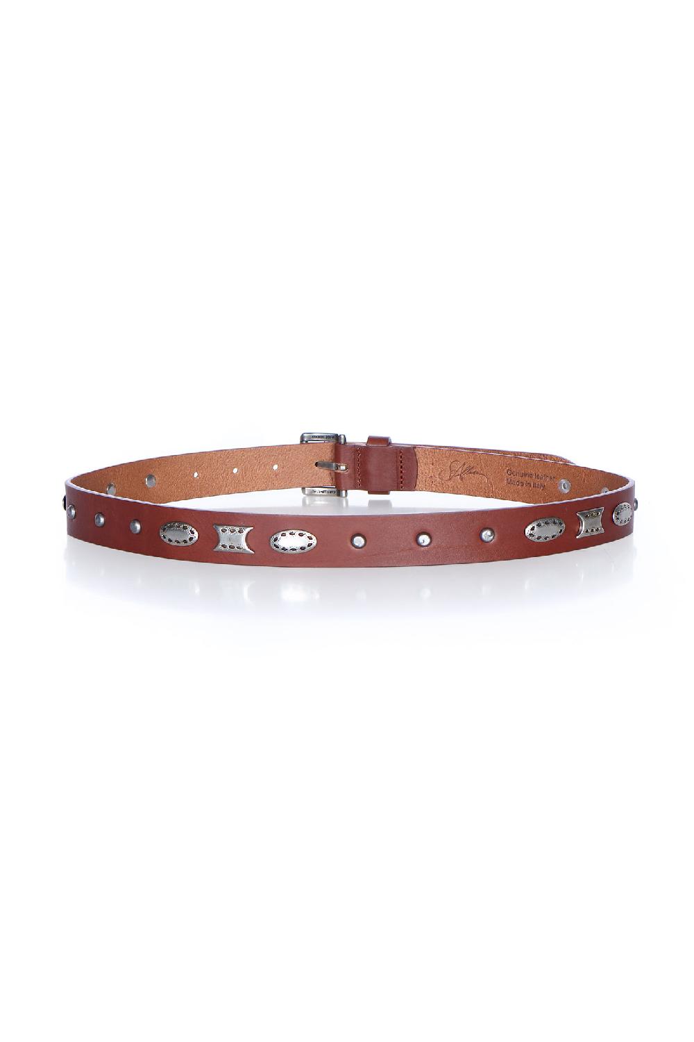Soallure CINTURA SOTTILE IN VERA PELLE CON BORCHIE Online