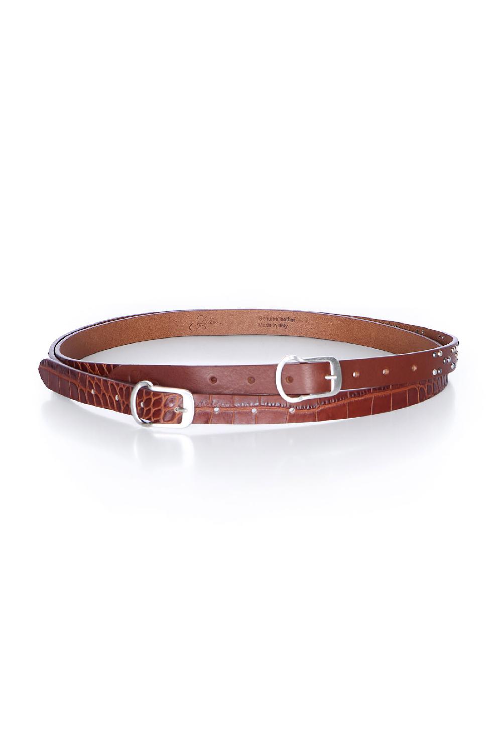 Soallure CINTURA DOPPIA IN VERA PELLE CON BORCHIE In Vendita