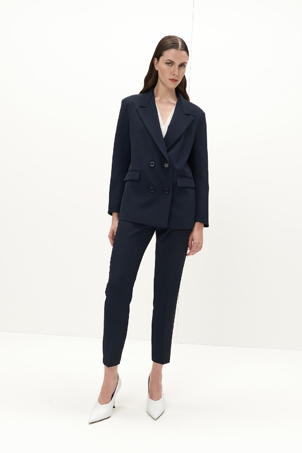 Soallure GIACCA BASIC DOPPIOPETTO IN CREPE Saldi Di Fabbrica