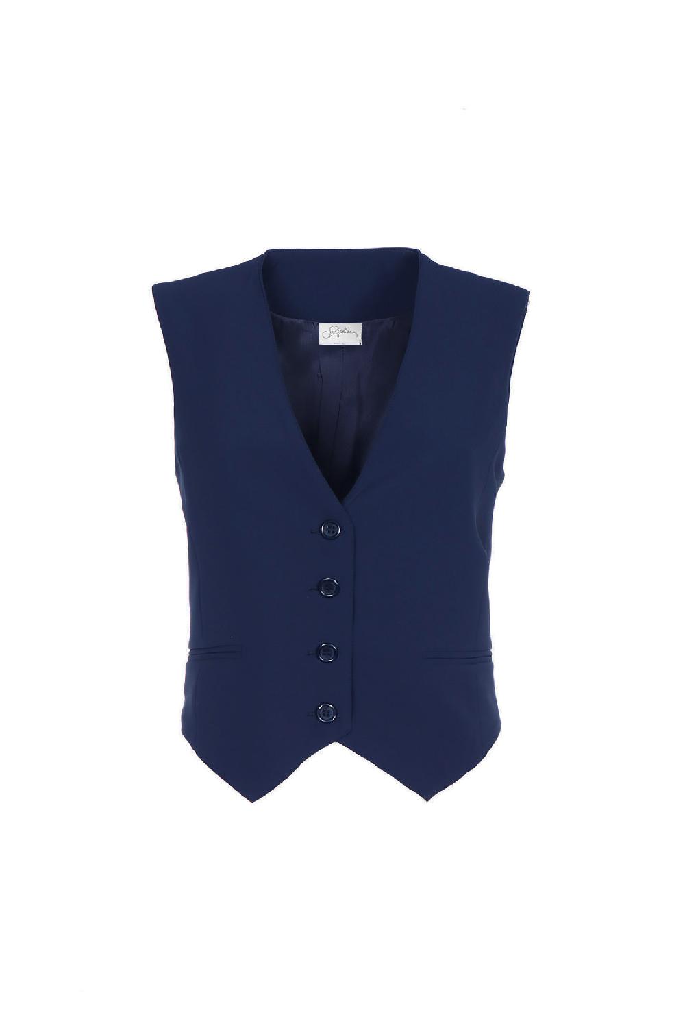 Soallure GILET BASIC IN CREPE Moda